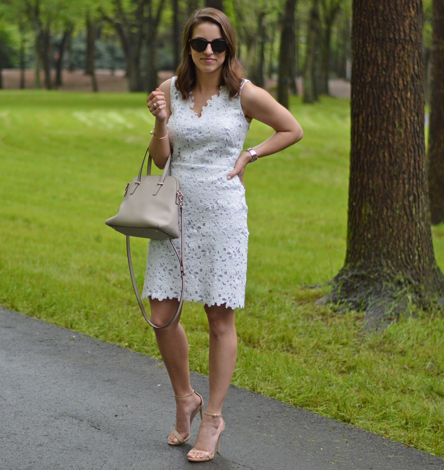 ann taylor white lace dress