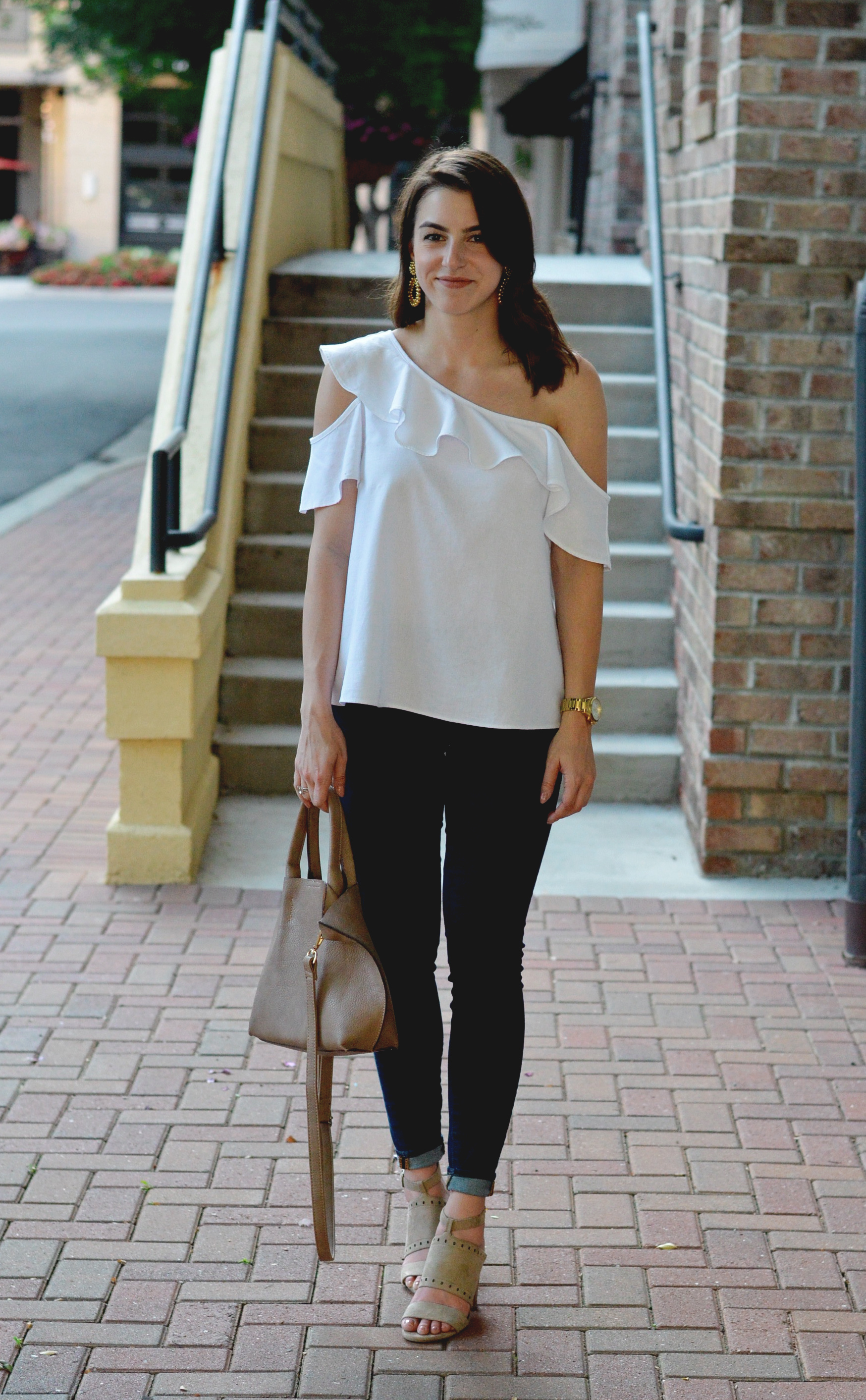 One Shoulder Ruffle Top – Lilly & Grant